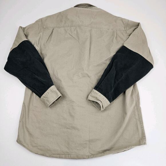 Woolrich Shooting Shirt Men's L-Tall Khaki/Green Button-Up Hunting Long-Sleeve - Picture 4 of 8